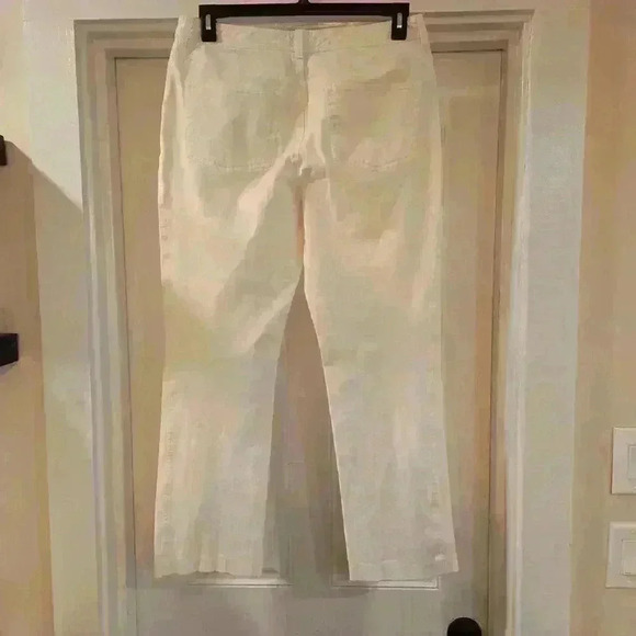 Lauren Ralph Lauren Womens Straight Leg Relaxed Stretch Jeans Cream Size 12 - Picture 3 of 11